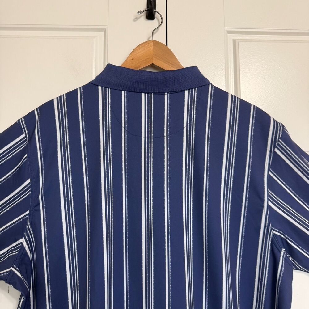 Bad Birdie Mens 2XL Blue Striped Winning Streak Short Sleeve Golf Polo Shirt NWT - Picture 6 of 9